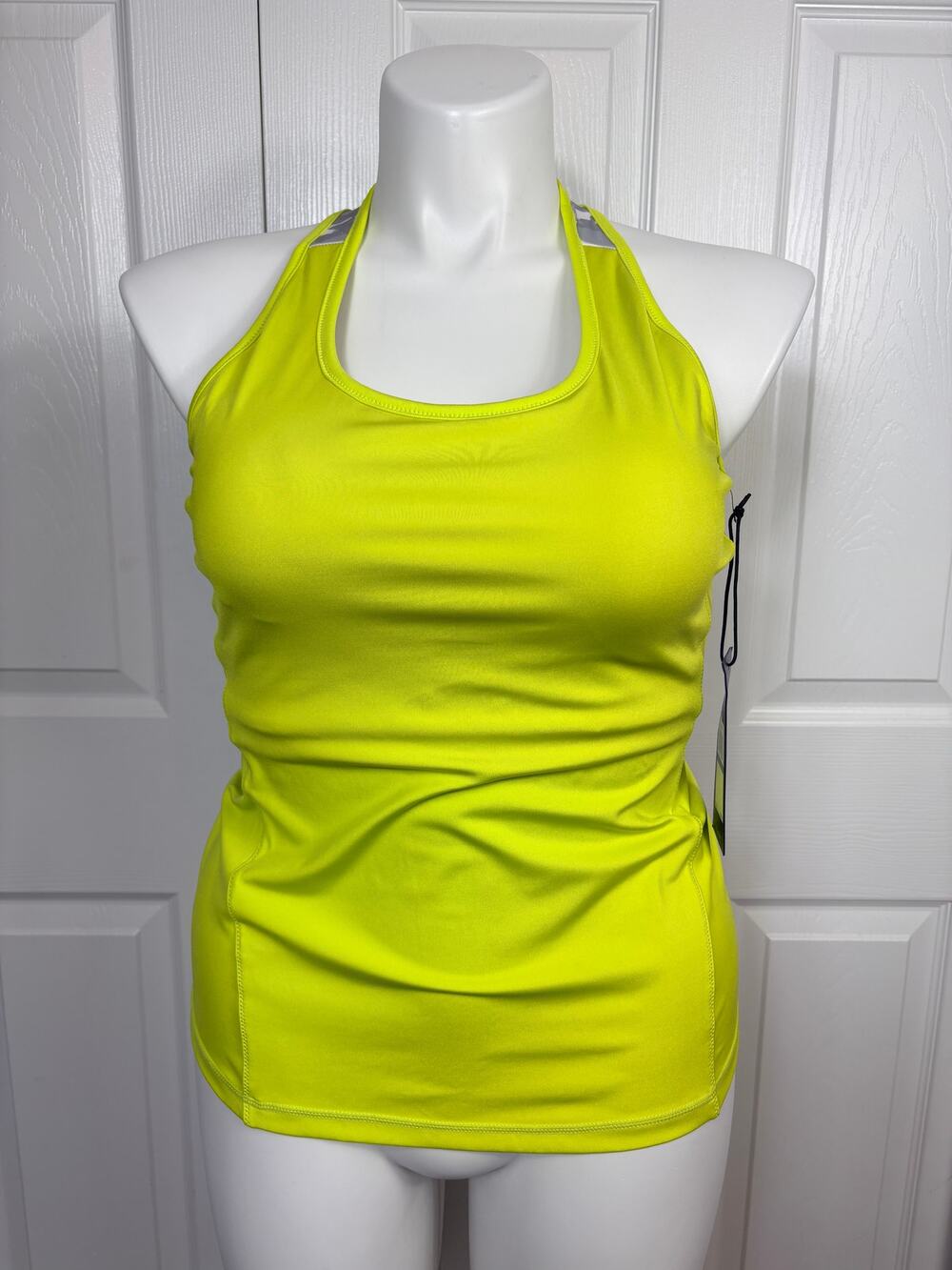 Fila Uplift Neon Yellow Colorblock Racerback Active Tank Top Size XL NWT